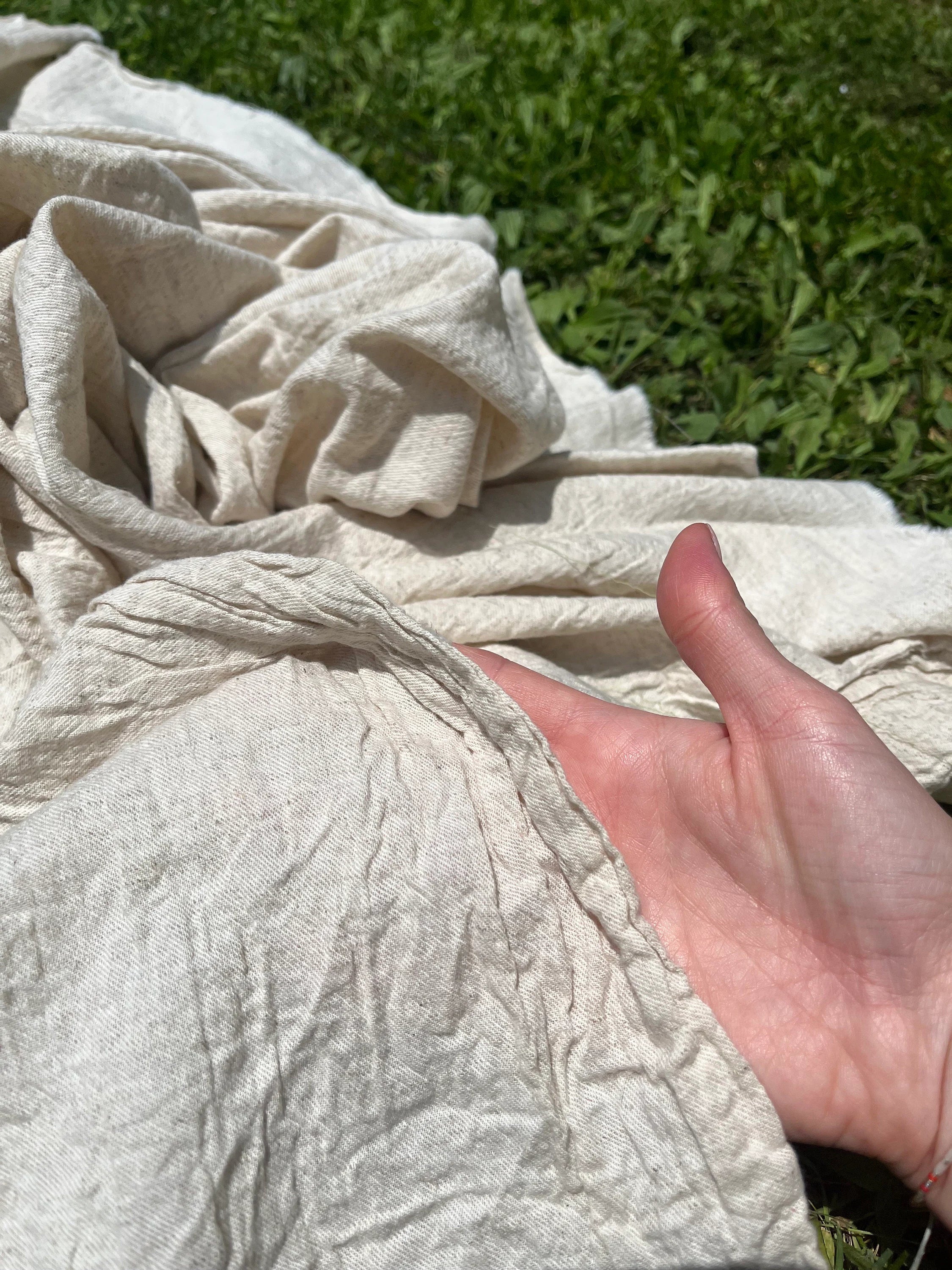 Linen Fabric By The Yard, Organic Cotton Fabric.