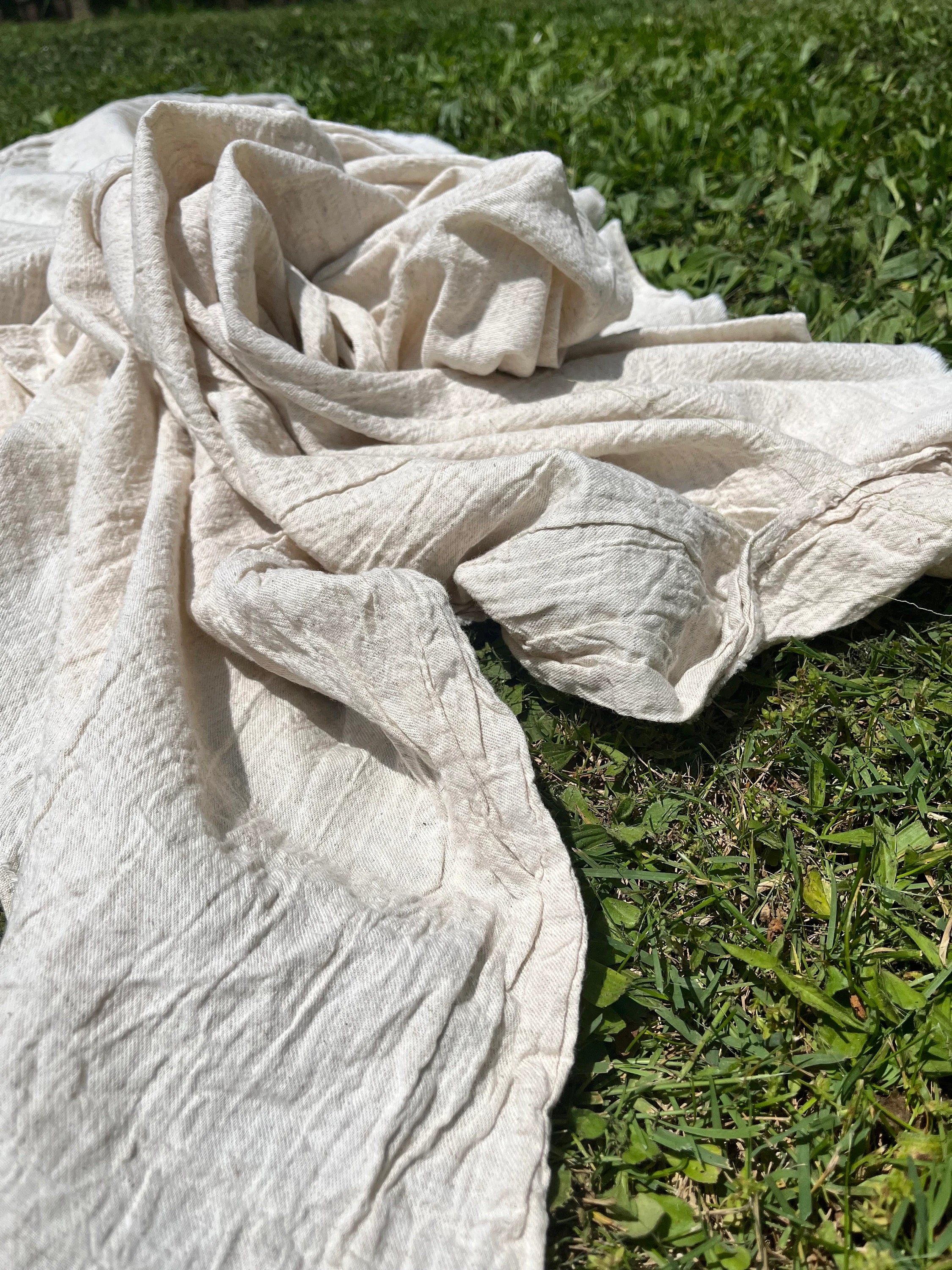 Linen Fabric By The Yard, Organic Cotton Fabric.