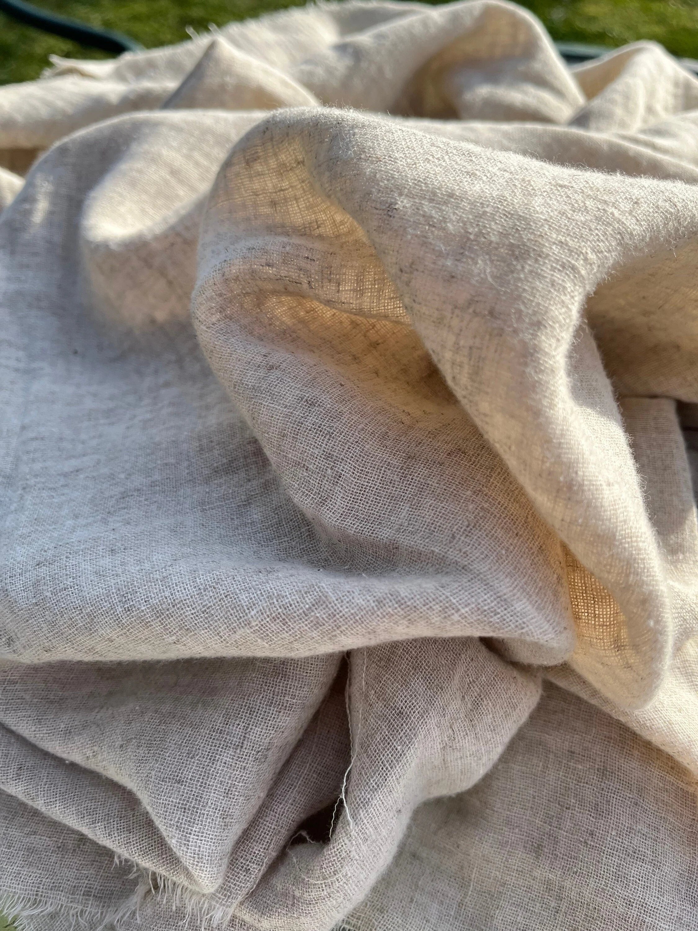Keten Yarı Şeffaf Açık Dokuma Muslin Kumaş. - Organik Muslin Kumaş - Bebek Pamuklu Muslin - Metre ile 2 Katlı Tül Kumaş, 150 CM GENİŞLİK. Yenidoğan Battaniyesi.