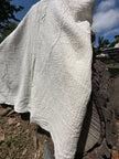 Muslin Fabric By The Yard - Blue White Stripes - Undyed Natural Option