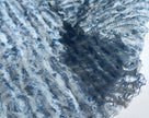 Tissus naturels uniques bleu clair : mélange de lin en coton funky, transparent et texturé | Tissus spéciaux de qualité avec texture 3D pour les créations estivales.