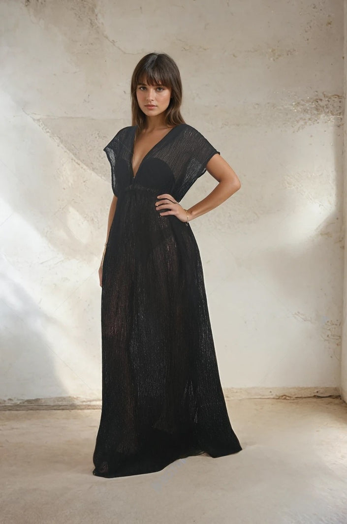 Black Textured Linen Fabric By The Yard Natural Fabrics.