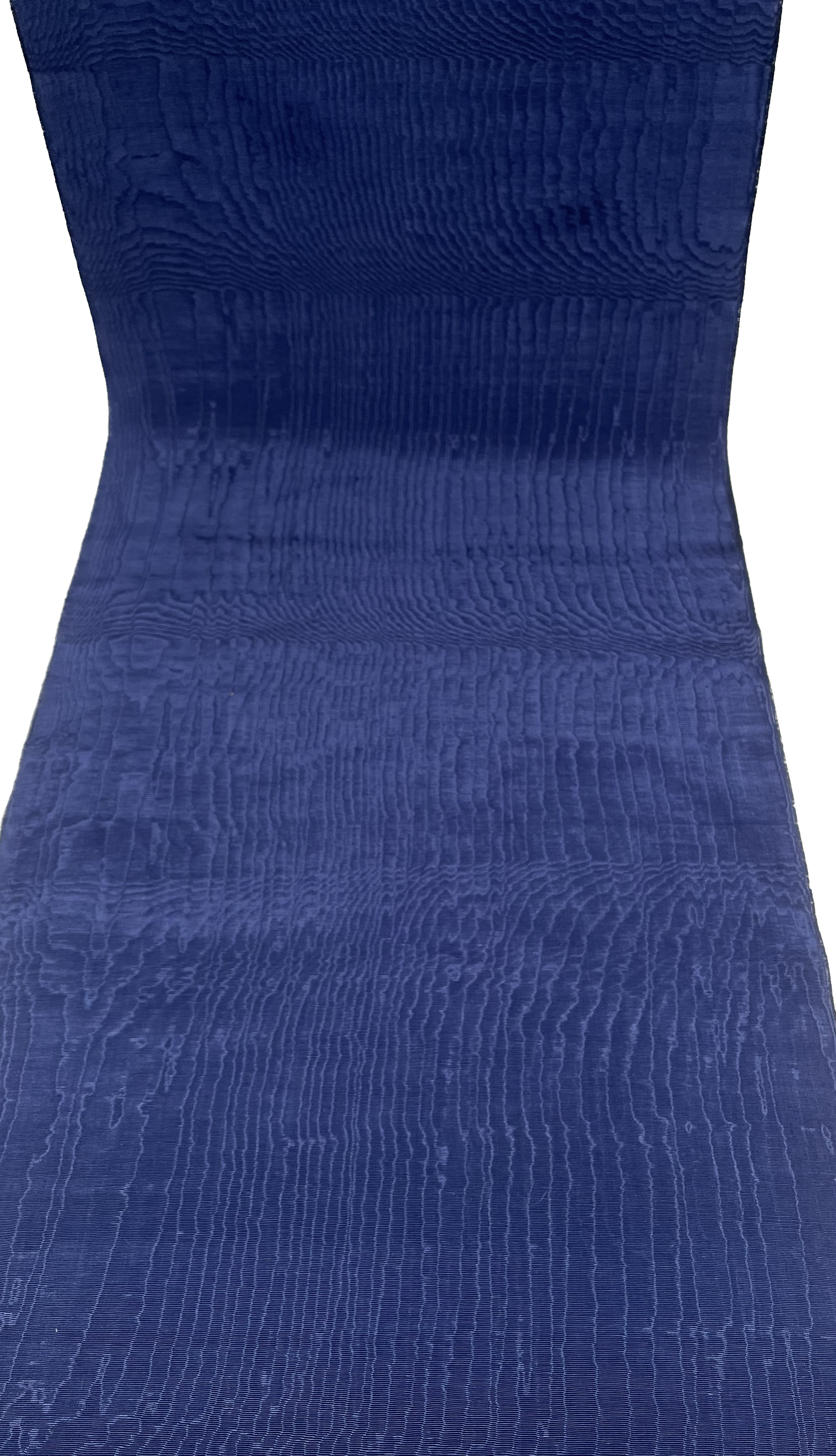 Dark Blue Silk Fabric, Moire Silk Fabric, Silk By The Yard. Watermark Pattern.