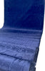 Dark Blue Silk Fabric, Moire Silk Fabric, Silk By The Yard. Watermark Pattern.