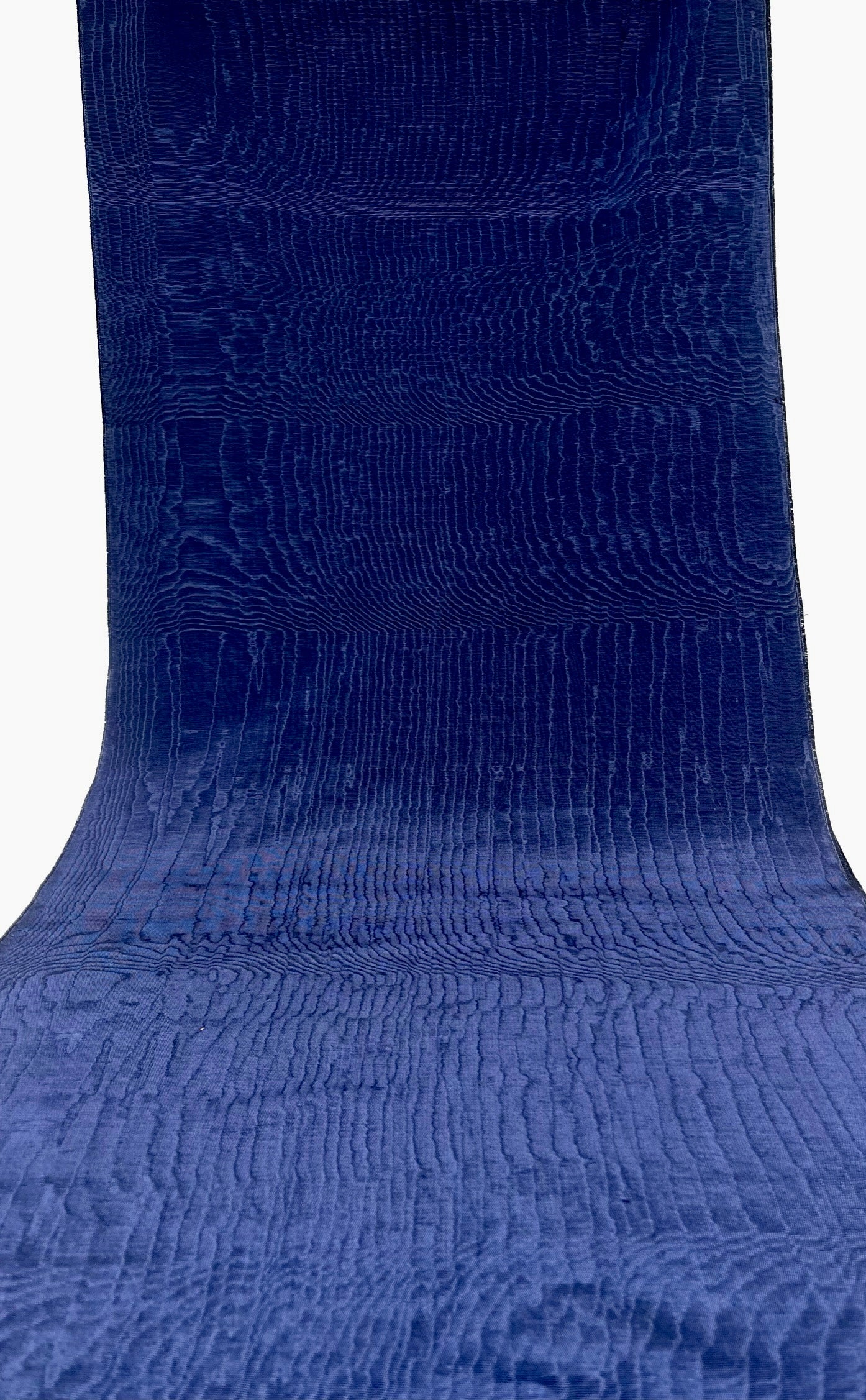 Dark Blue Silk Fabric, Moire Silk Fabric, Silk By The Yard. Watermark Pattern.