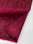 Burgundy Red Luxurious Silk Watermark Pattern Fabric.