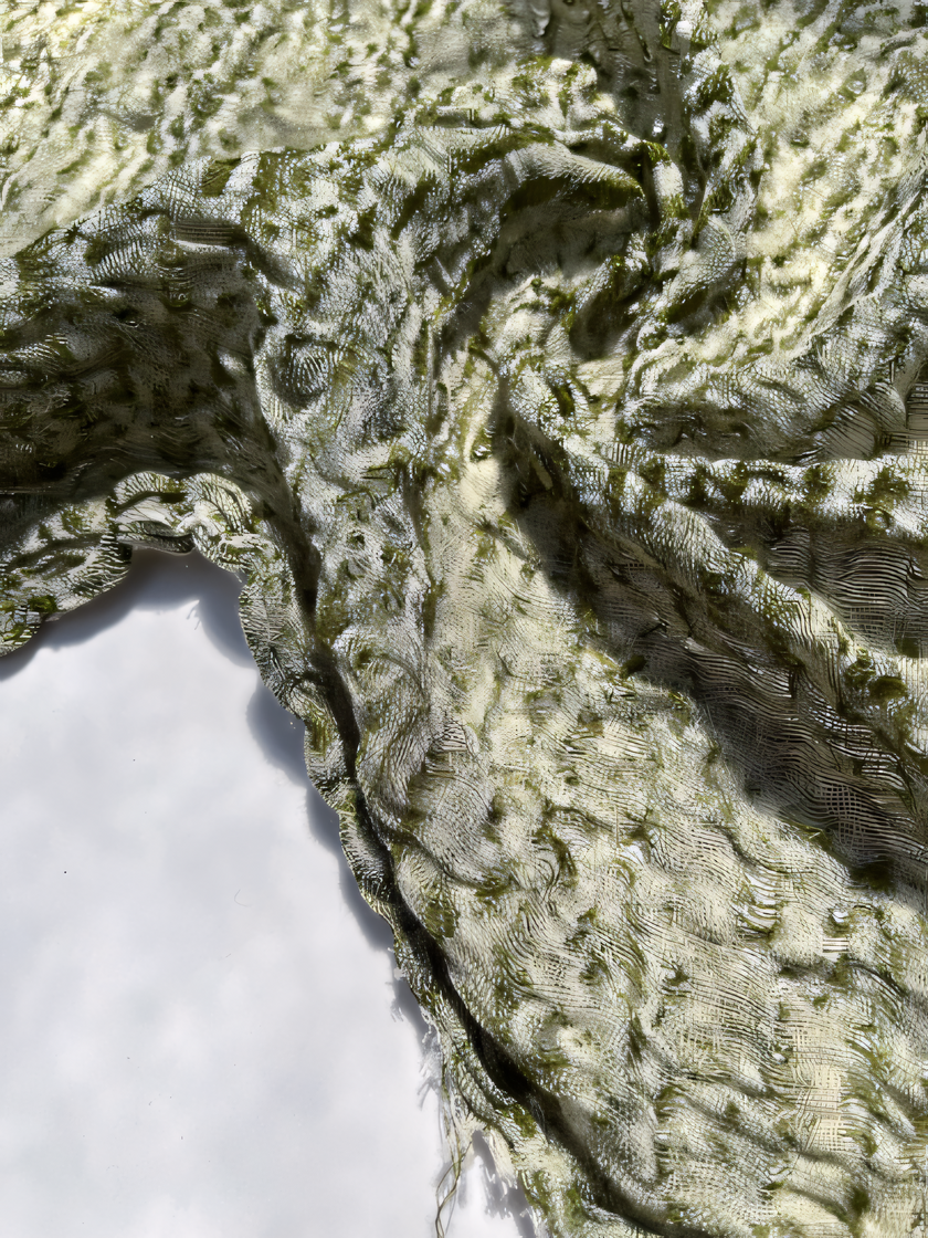 Metre Kare Yeşil Keten Kumaş, Organik Pamuklu Kumaş, Dokulu El Dokuma Doğal Kumaşlar.