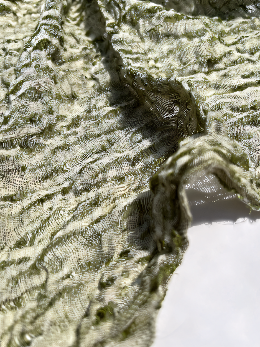 Metre Kare Yeşil Keten Kumaş, Organik Pamuklu Kumaş, Dokulu El Dokuma Doğal Kumaşlar.