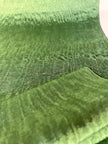 Green Silk Fabric, Moire Silk Fabric, Silk By The Yard. Watermark Pattern.