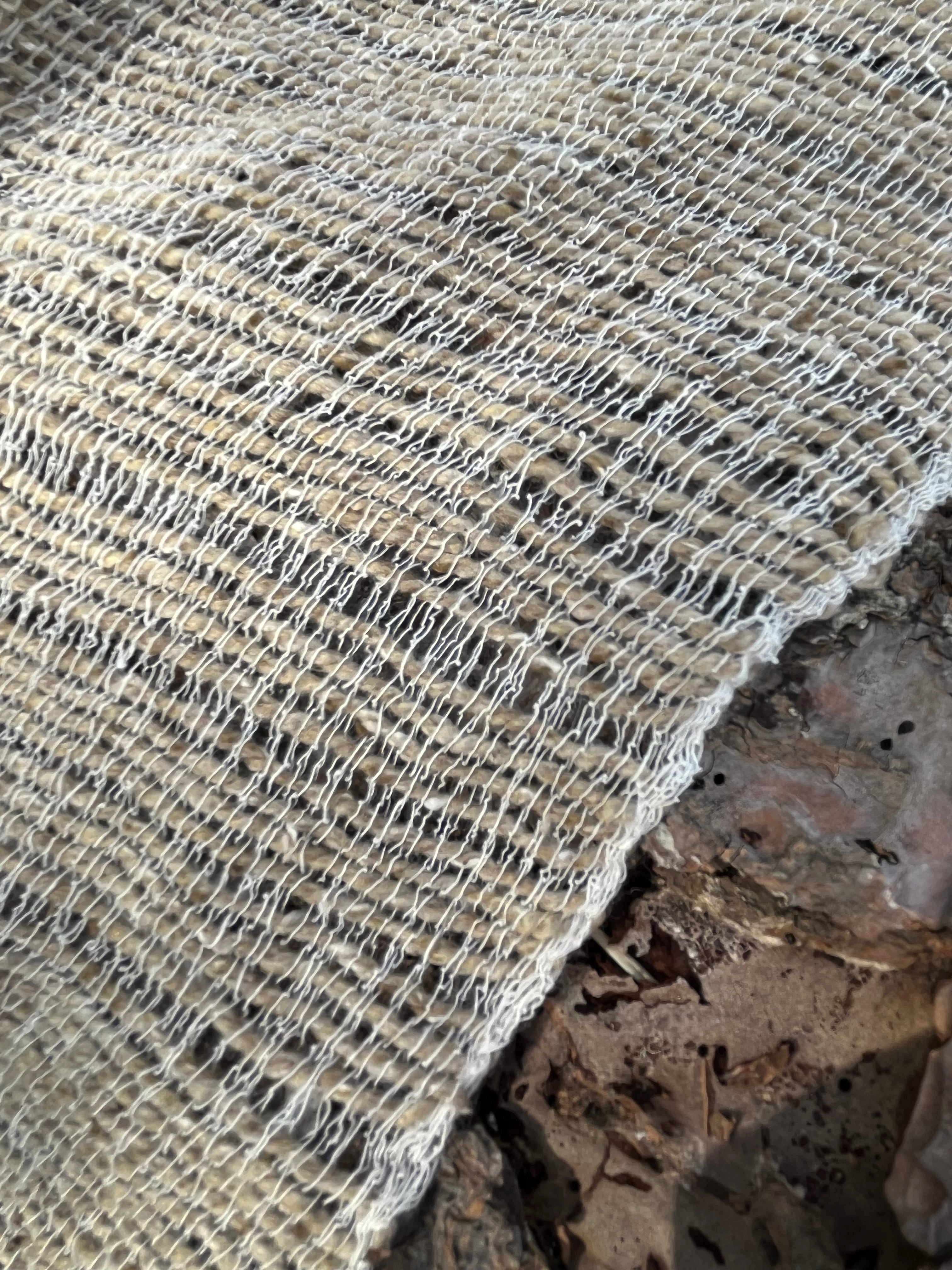 Handwoven wool and organic cotton Bürümcük fabric from Anatolia