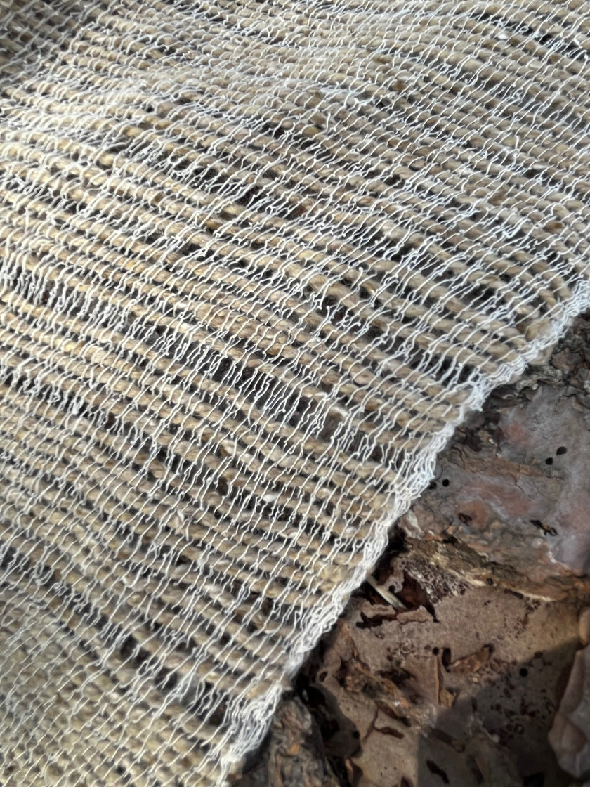 Handwoven wool and organic cotton Bürümcük fabric from Anatolia