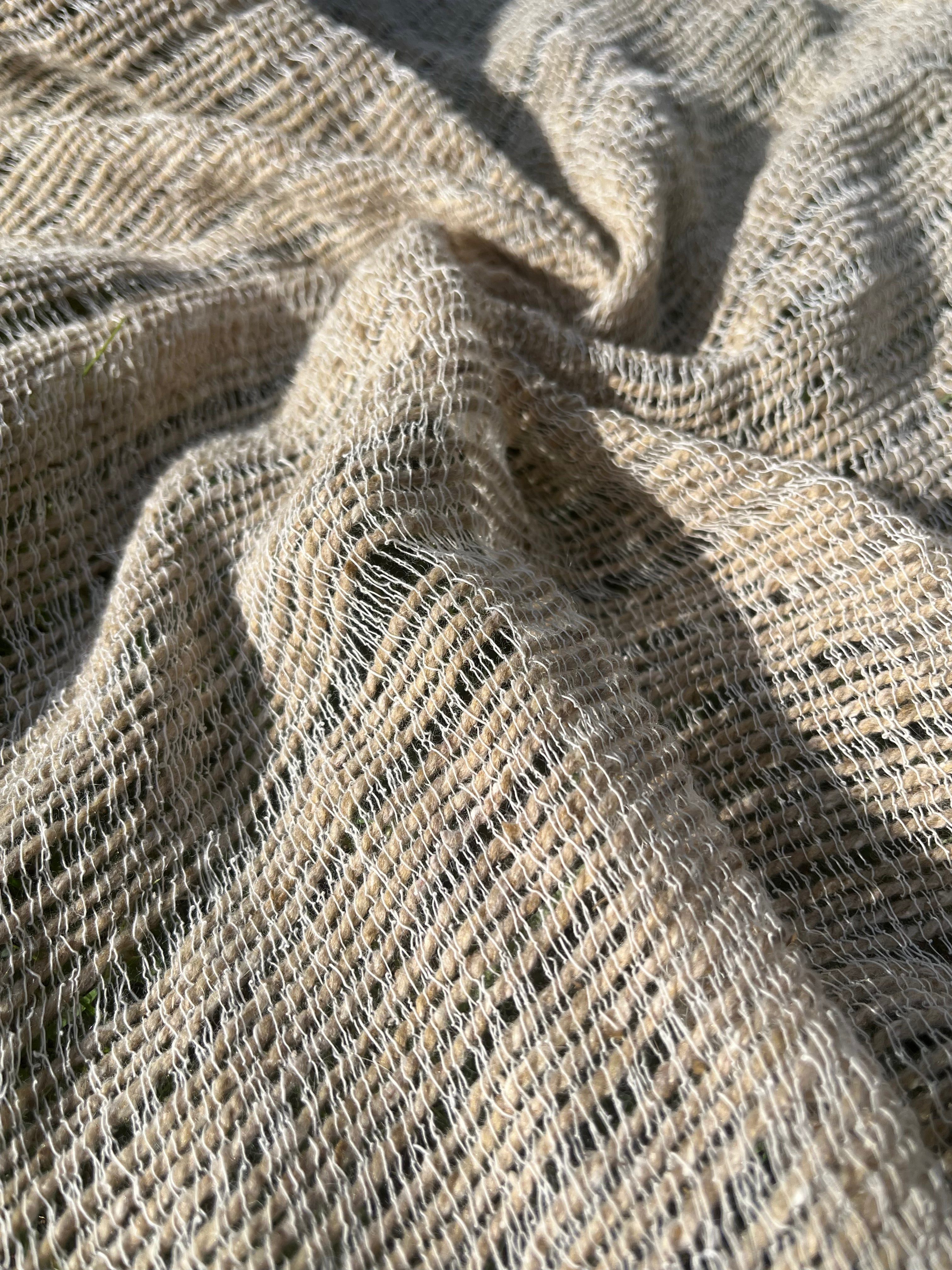 Handwoven wool and organic cotton Bürümcük fabric from Anatolia