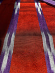 Purple Red Ikat Striped Silk Home Textile Interior Fabrics.