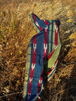 Blue Green Ikat Striped Silk Home Textile Interior Fabrics Moire.