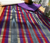 Purple Red Ikat Striped Silk  Home Textile Interior Fabrics.