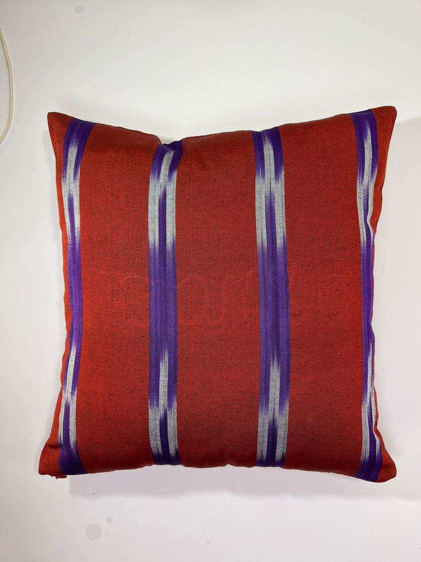 Osmanlı Başlık İçin Mor Kırmızı İkat Çizgili Lüks İpek Döşeme, Ev Tekstili İç Mekan Kumaşları: Yastık Kılıfları, Kimono Esintili Tasarımlar, İpek Şantung El Dokuma Kumaş