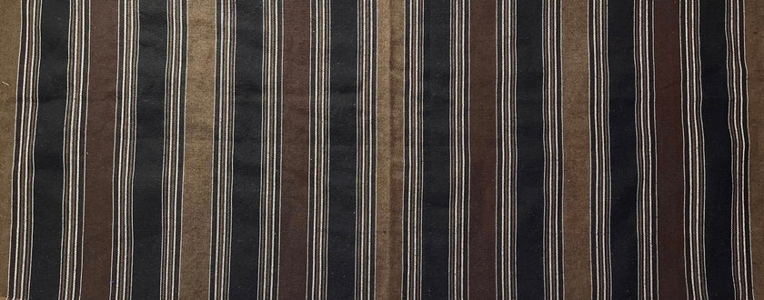 Tissu en coton lin adouci lourd par cour 240g/m2 - Rembourrage rayé style français - Tissus d'ameublement naturels.