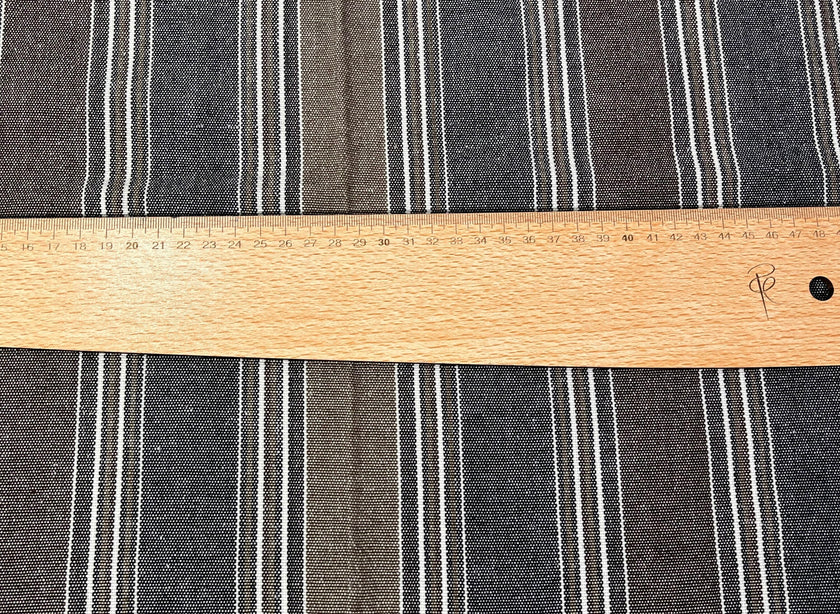 Tissu en coton lin adouci lourd par cour 240g/m2 - Rembourrage rayé style français - Tissus d'ameublement naturels.