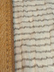 Striped Beige/ Gray Cotton Semi Sheer Fabric.