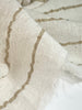 Beige Striped Neutral Organic Cotton Fabric By The Meter.