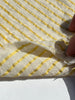 Yellow Striped Organic Cotton Fabric By The Meter, Crinkle Fabric With Pin Stripes.