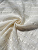 White Pin Striped Neutral Organic Cotton Fabric By The Meter.
