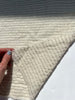 Gray Striped Neutral Organic Cotton Fabric By The Meter, Crinkle Fabric.