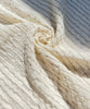 Gray Striped Neutral Organic Cotton Fabric By The Meter, Crinkle Fabric.