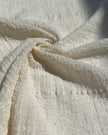Cotton Open Weave Gauze, Sheer & Stretchy Black - White Stripes.