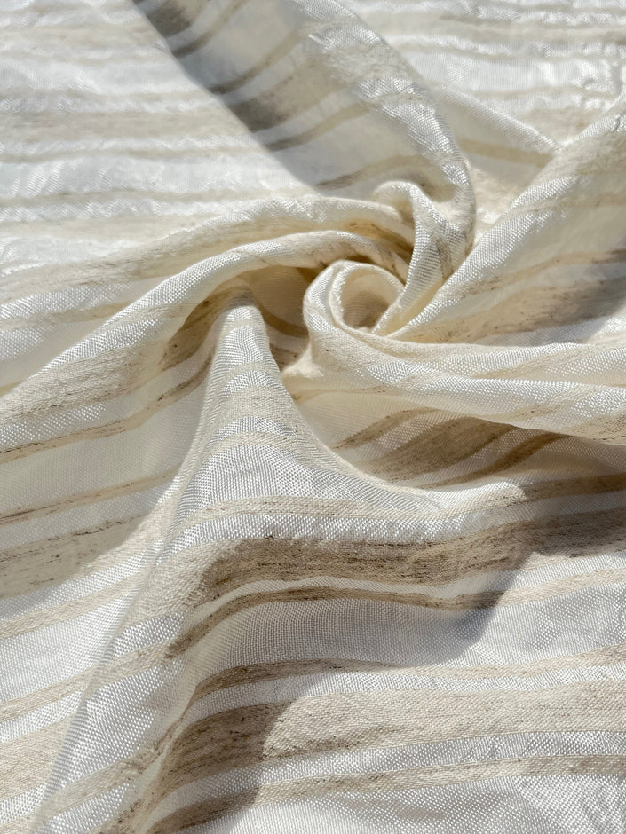 Striped Silk Linen Fabrics for Nature-Inspired Style
