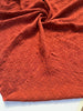 Brick Red Cotton Summer Fabric With Geometric Pattern.