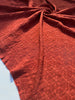 Brick Red Cotton Summer Fabric With Geometric Pattern.