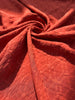 Brick Red Cotton Summer Fabric With Geometric Pattern.