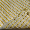 Yellow Striped Organic Cotton Fabric By The Meter, Crinkle Fabric With Pin Stripes.