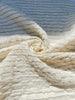 Gray Striped Neutral Organic Cotton Fabric By The Meter, Crinkle Fabric.