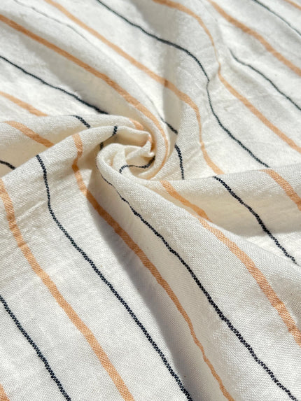 Striped Cotton - Unbleached Lightweight Natural.