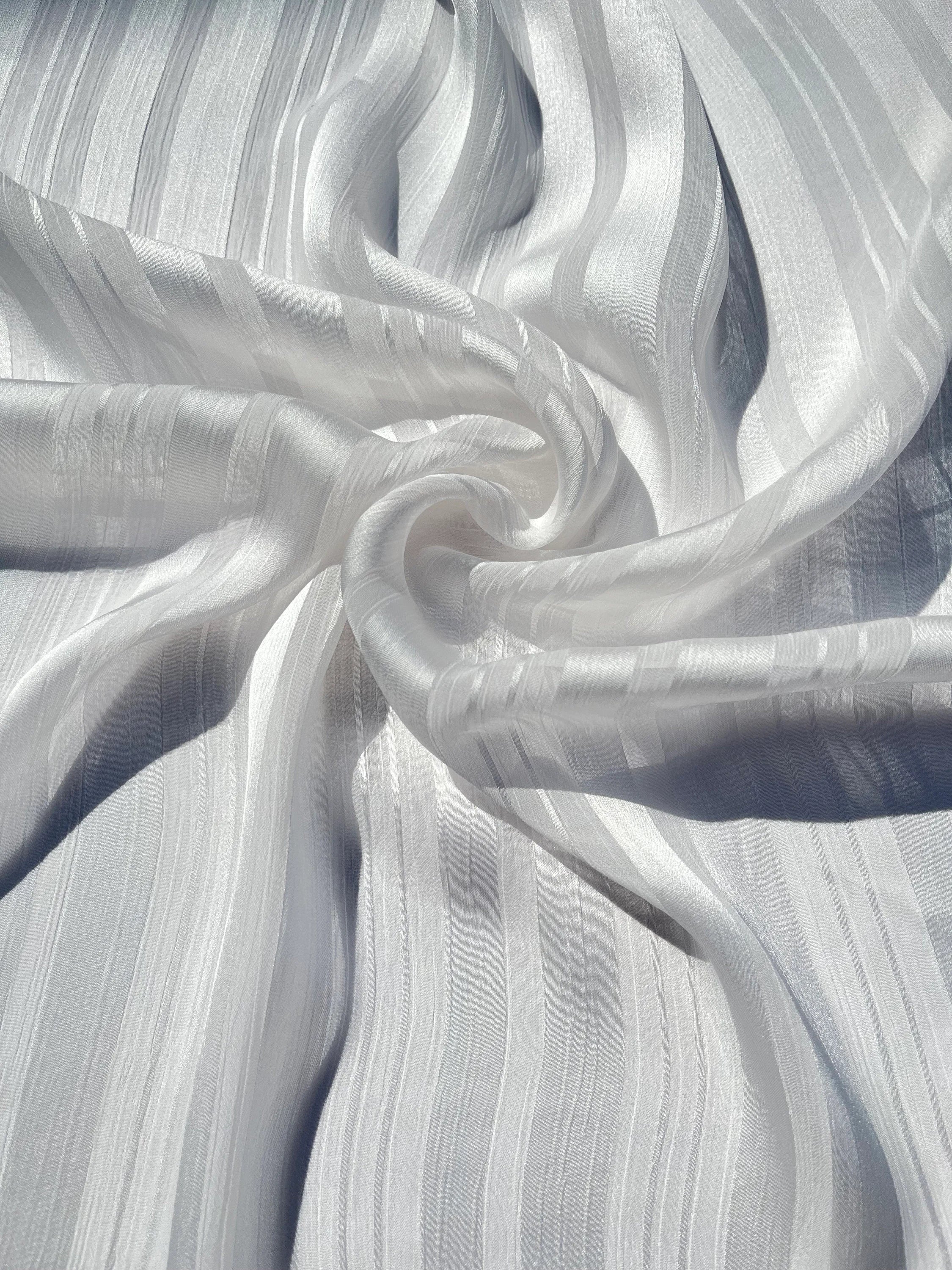 White Silk Chiffon Sheer Silk By The Yard.