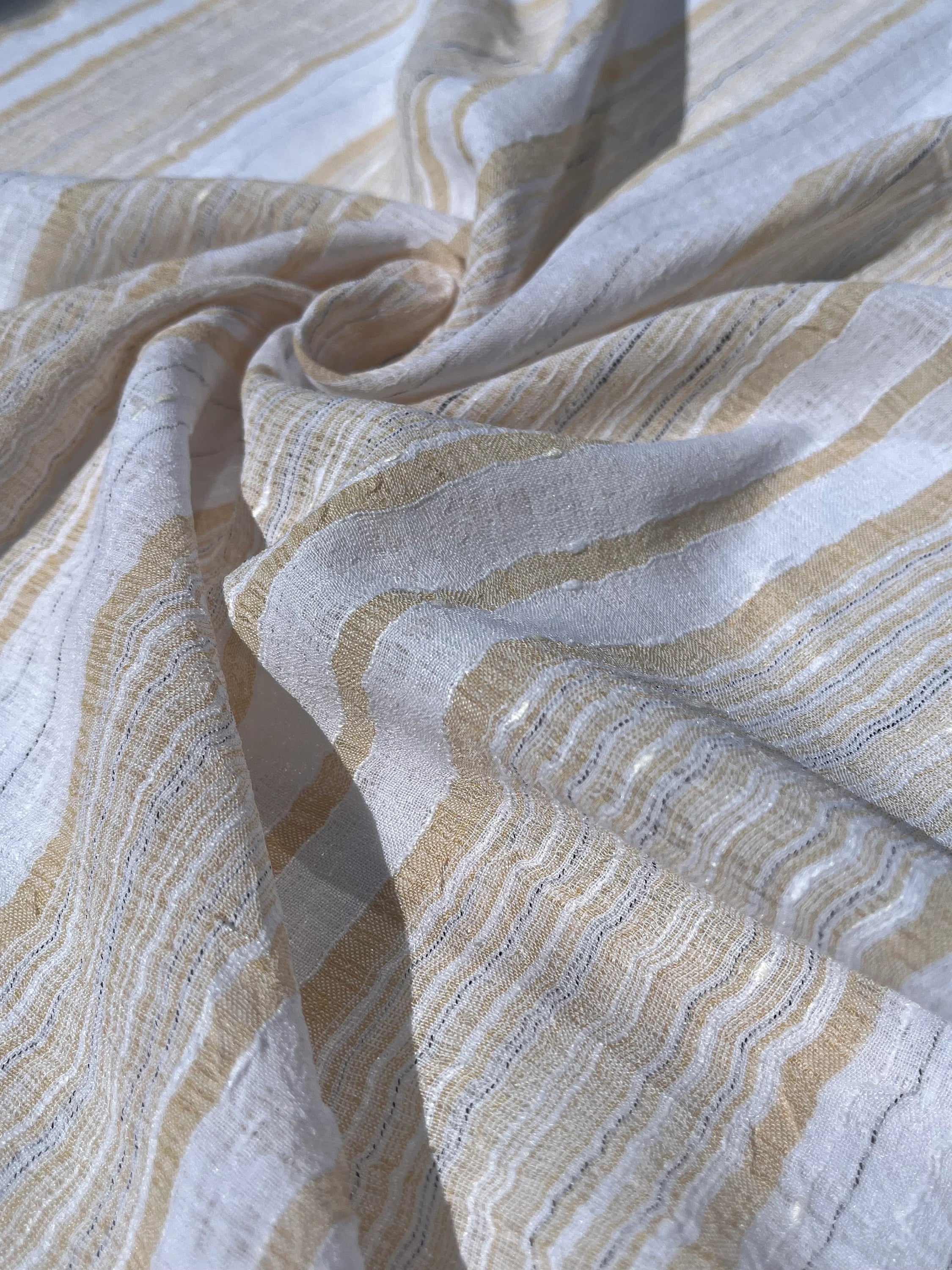 Crinkle Chiffon Designer Fabric, Embroidered Fabric.