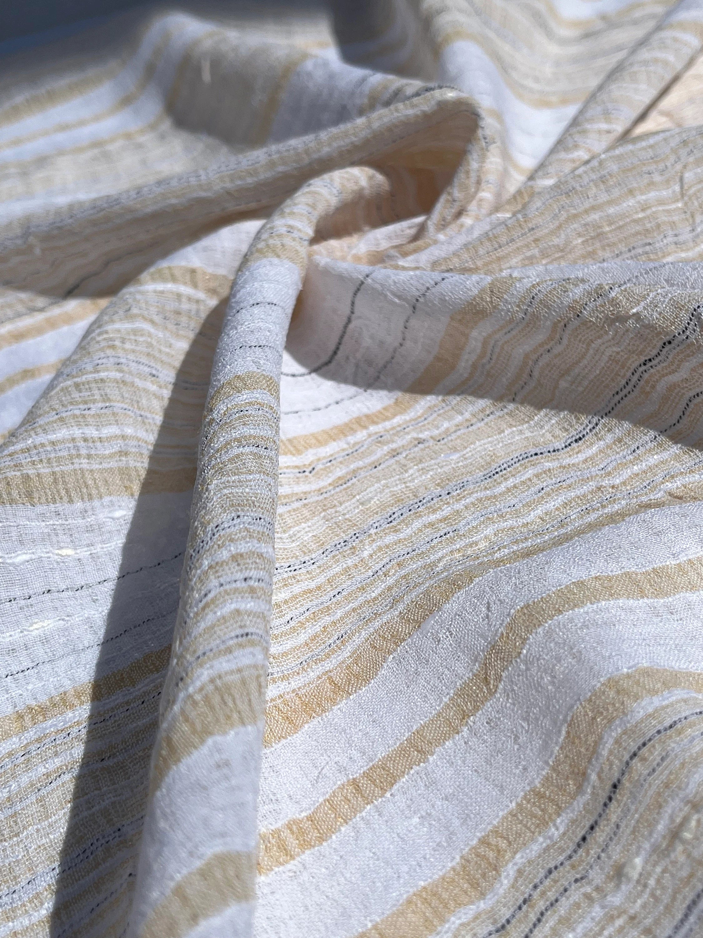Crinkle Chiffon Designer Fabric, Embroidered Fabric.