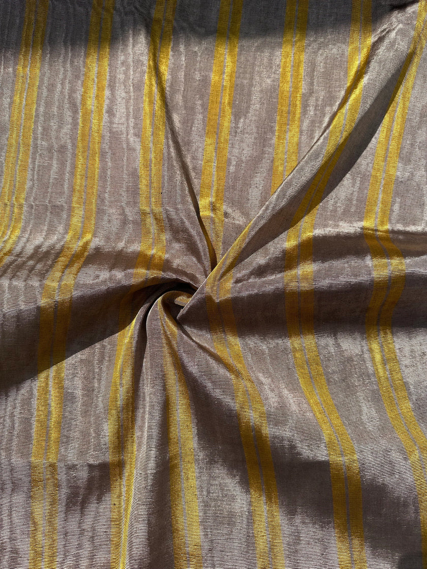 Bronz Sarı Çizgili Lüks İpek Döşeme Osmanlı Başlık, Ev Tekstili İç Mekan Kumaşları: Yastık Kılıfları, Kimono Esintili Tasarımlar, Filigran Desenleri