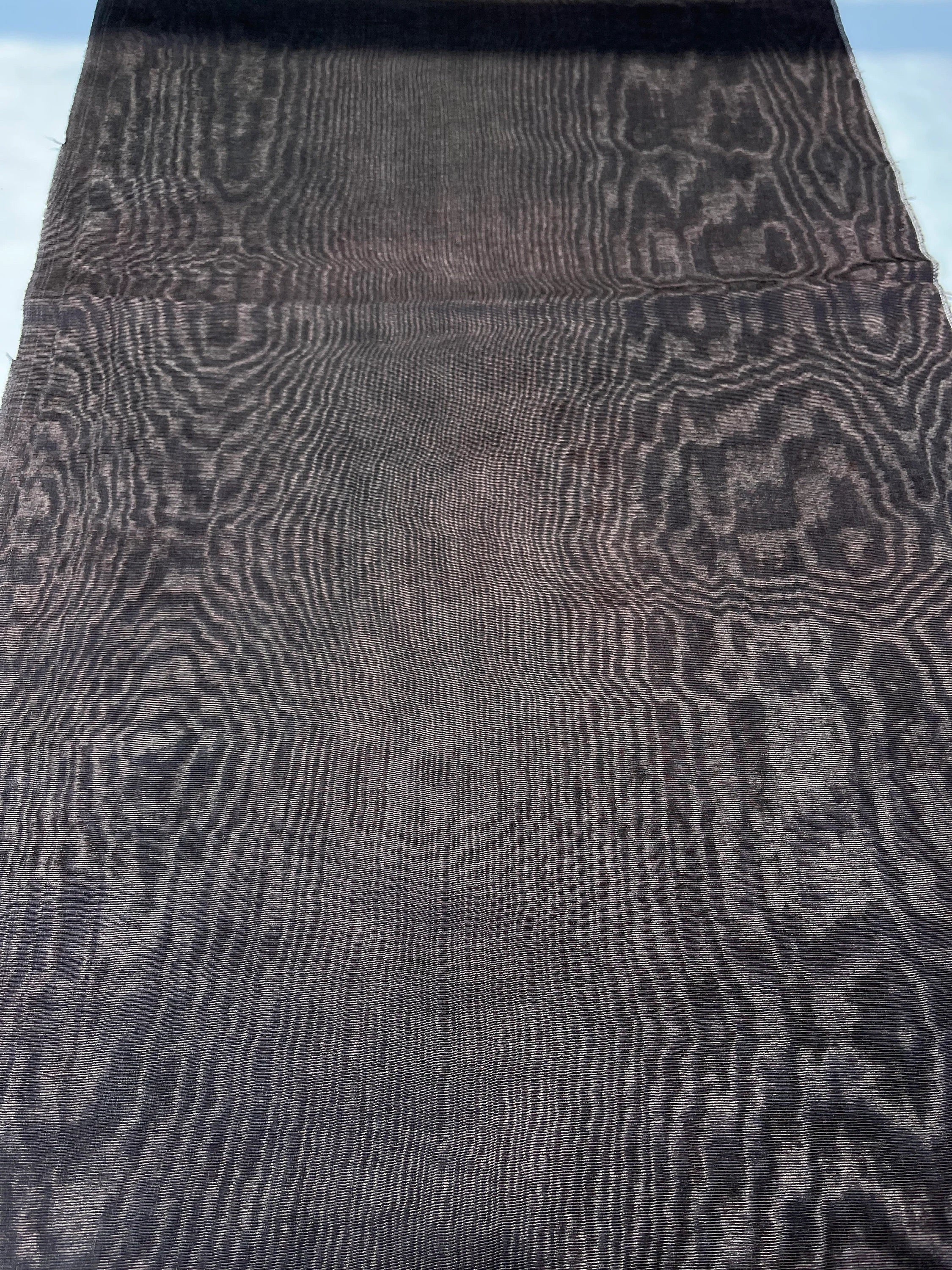 Brown Silk Moire Home Textile Interior Fabrics, Watermark Patterns.