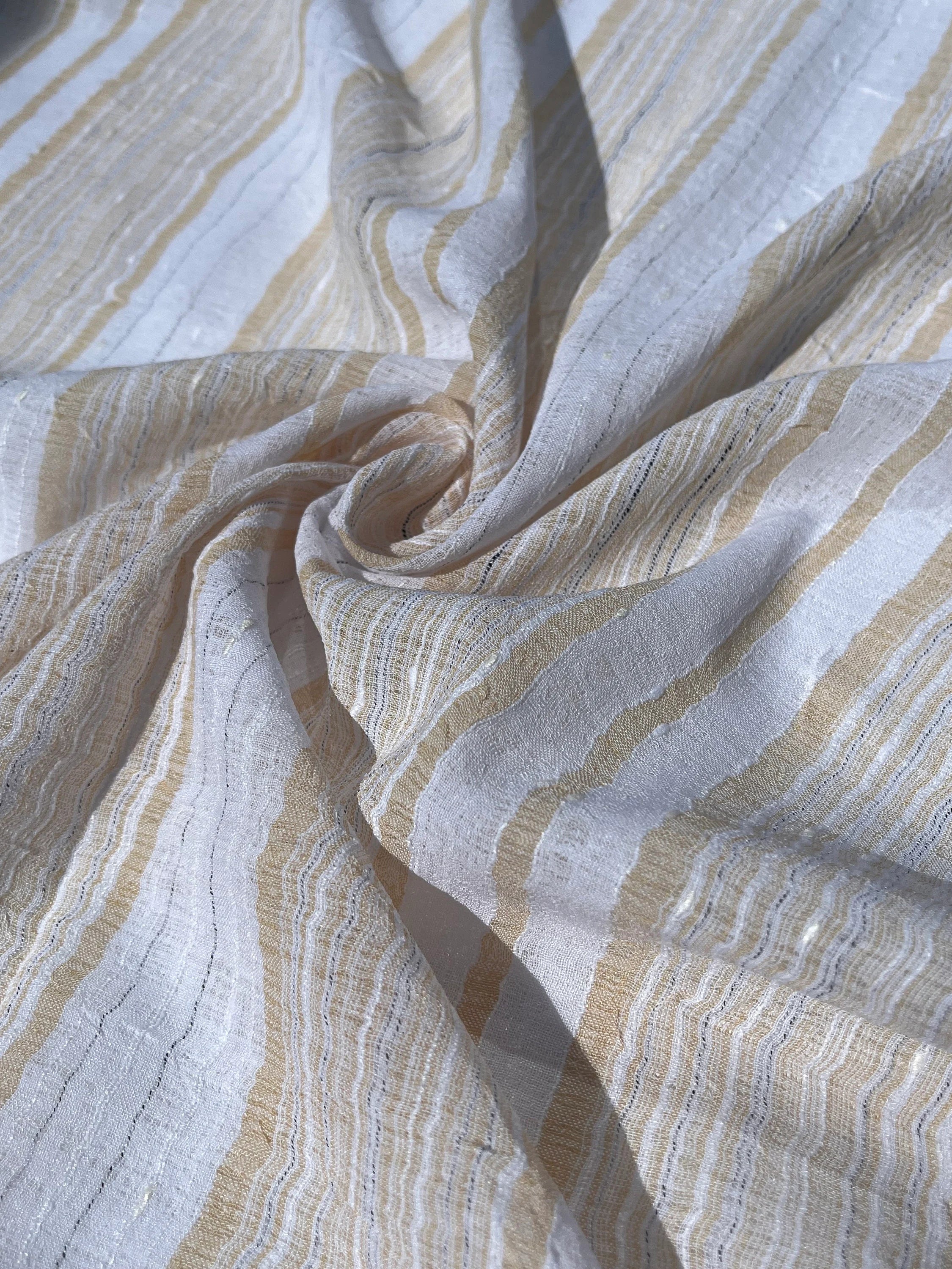 Crinkle Chiffon Designer Fabric, Embroidered Fabric.
