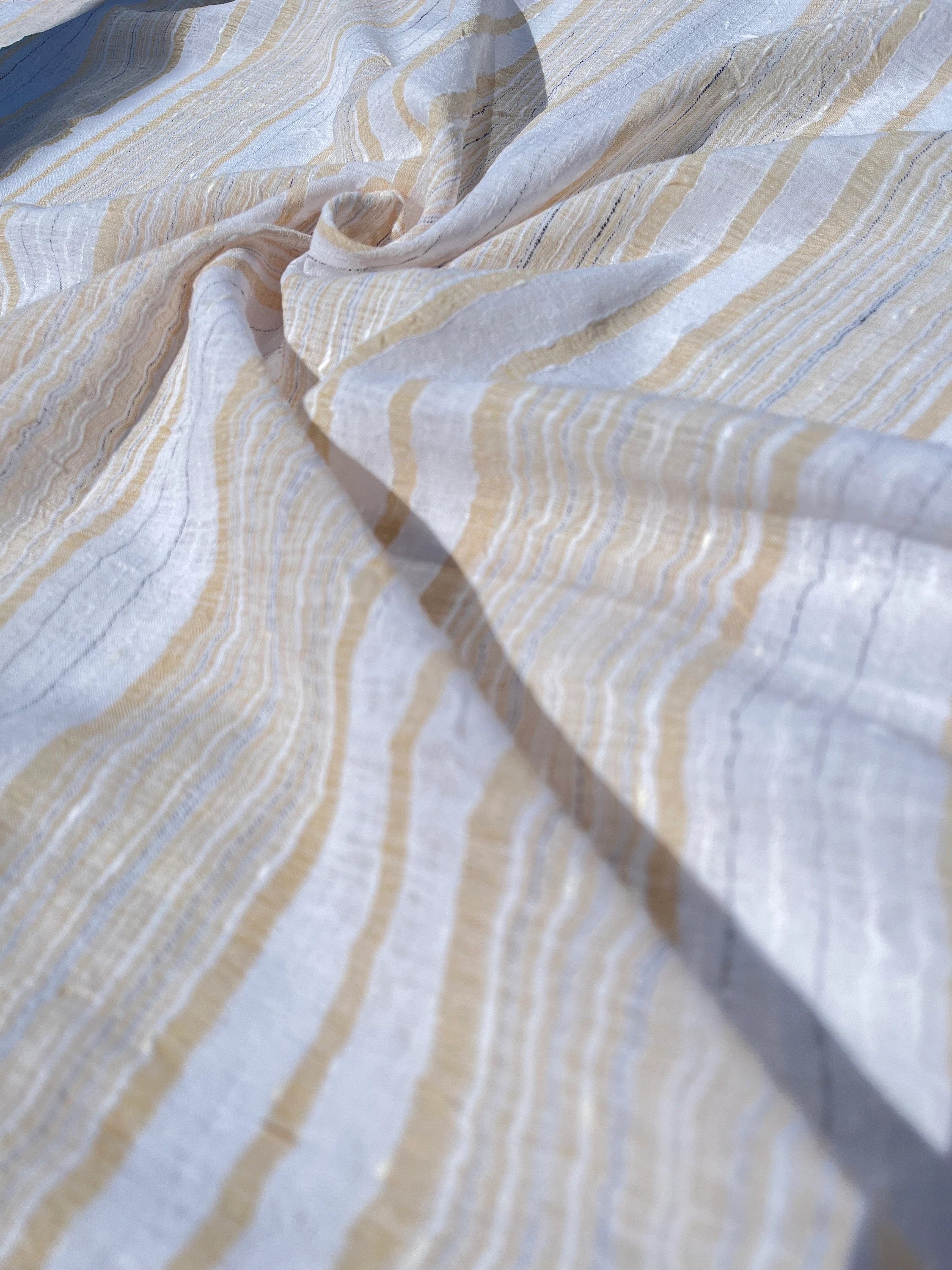 Crinkle Chiffon Designer Fabric, Embroidered Fabric.