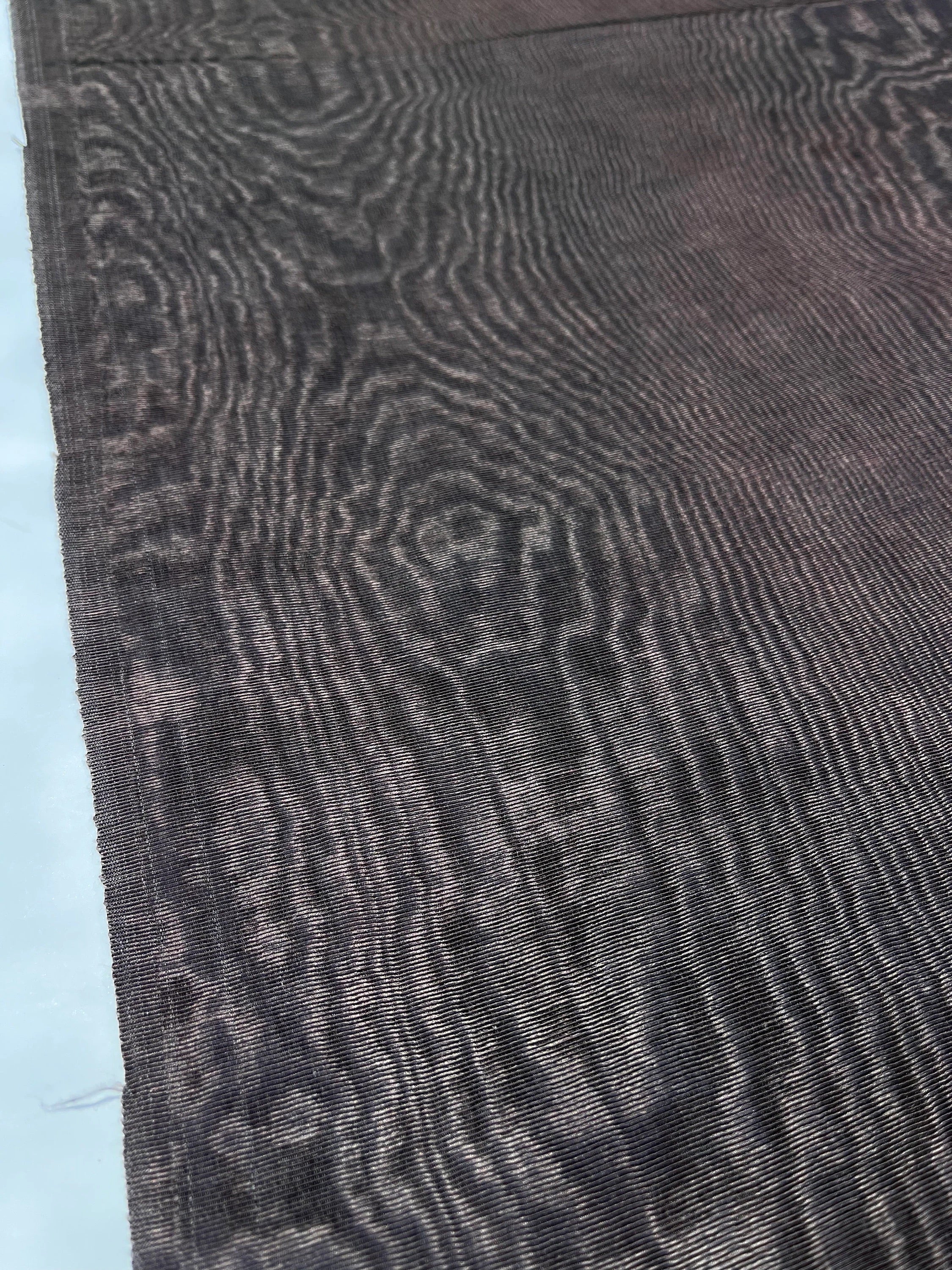 Brown Silk Moire Home Textile Interior Fabrics, Watermark Patterns.