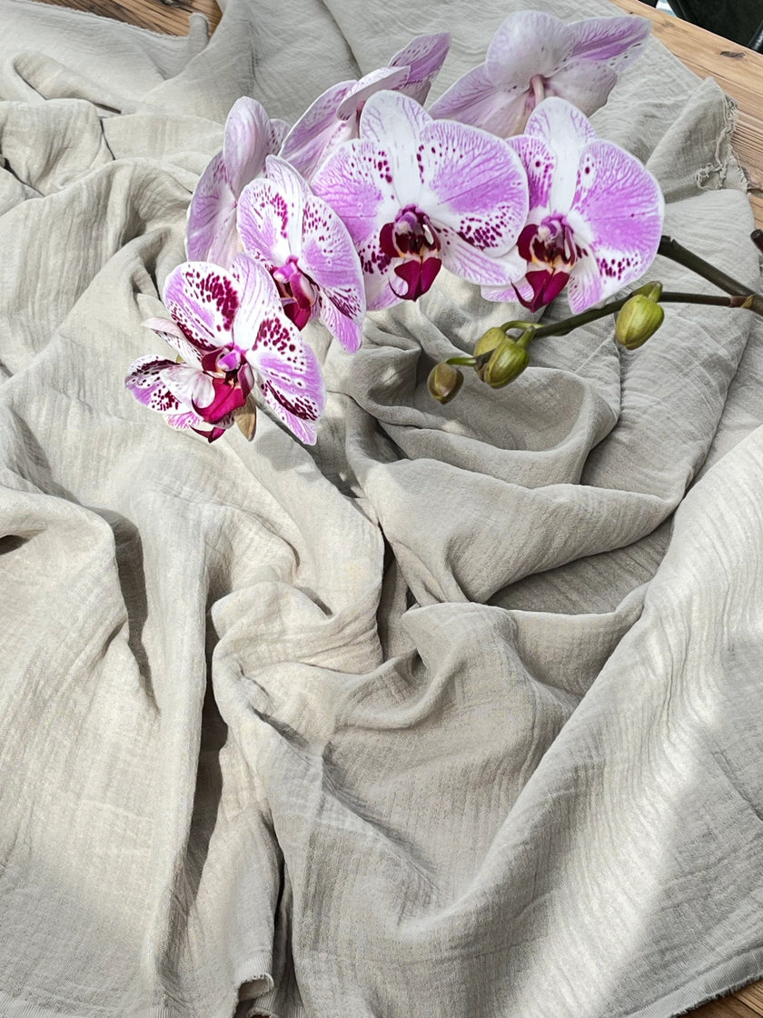 Metre ile Muslin Kumaş - Organik Muslin Kumaş - Bebek Pamuklu Muslin - Metre ile 2 Katlı Gazlı Bez Kumaş, 150 CM GENİŞLİK. Yenidoğan Battaniyesi, Çok Renkli Seçenekler Mevcuttur.