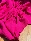 Tissu de gaze froissé, options multicolores disponibles, tissu Sile. Tissu Sile.