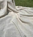 Linen Gauze Unbleached / Light Brown Natural Fabric.
