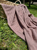 Cotton Fabric With Stripes, Brown, Green, Black, Cream, White Colour Options Available.