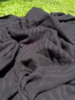 Cotton Fabric With Stripes, Brown, Green, Black, Cream, White Colour Options Available.