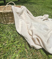 Linen Gauze Unbleached / Light Brown Natural Fabric.